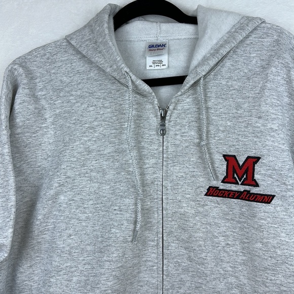 Miami University Hockey Alumni Men’s Zip-up Hoodie Size 2XL - Picture 4 of 12